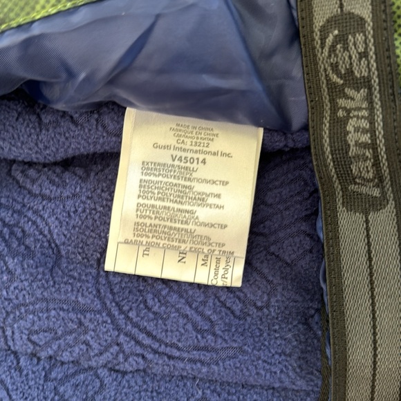 Kamik Boys Insulated Jacket 3T winter snow ski technical hood green yellow blue - Picture 10 of 11